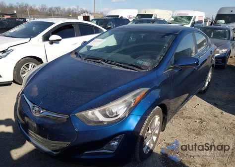 2015 Hyundai Elantra Se из США, поврежденный, VIN 5NPDH4AE6FH572276